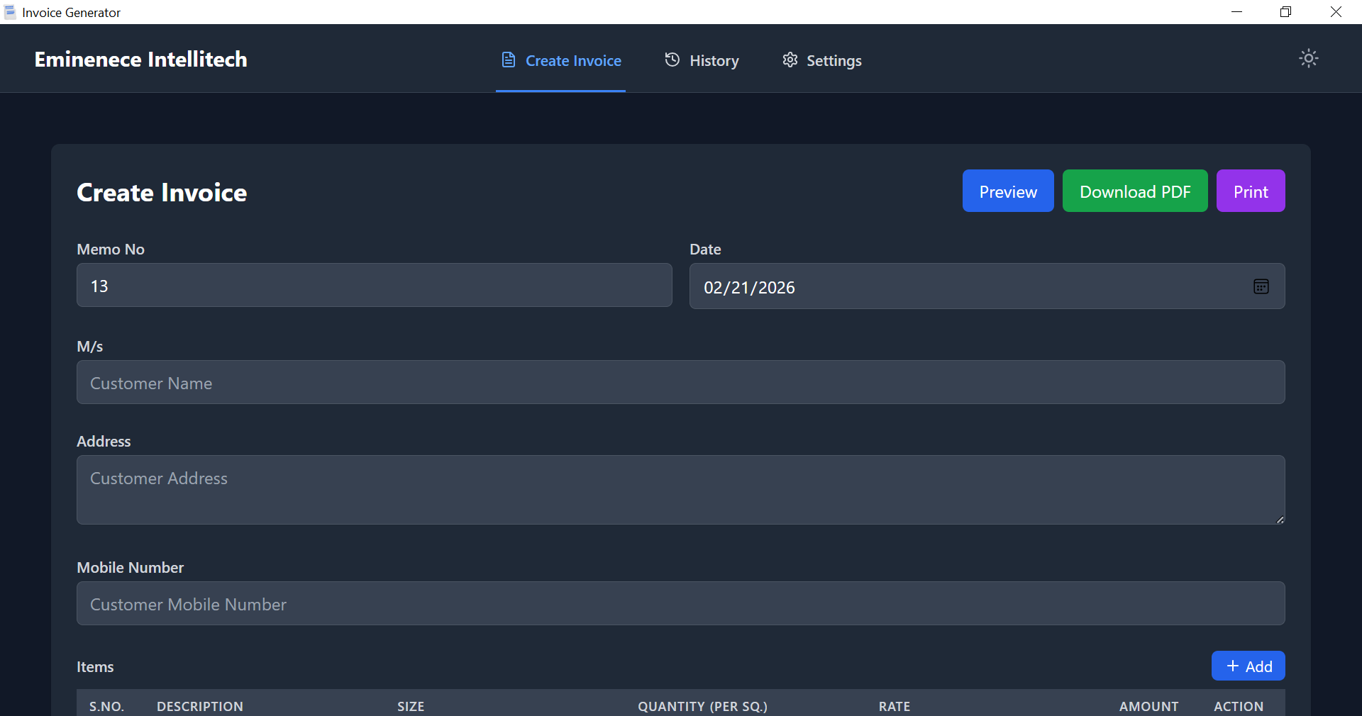 Smart Billing Application slide 1